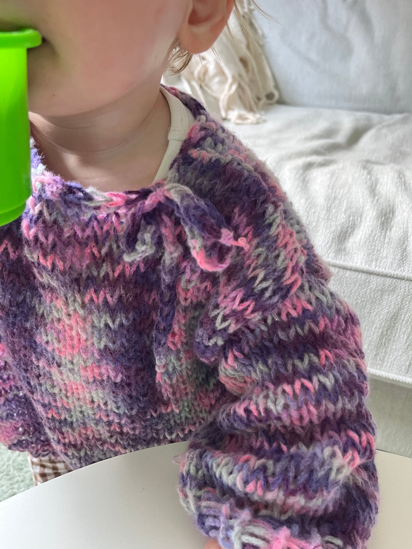 Purple knitted