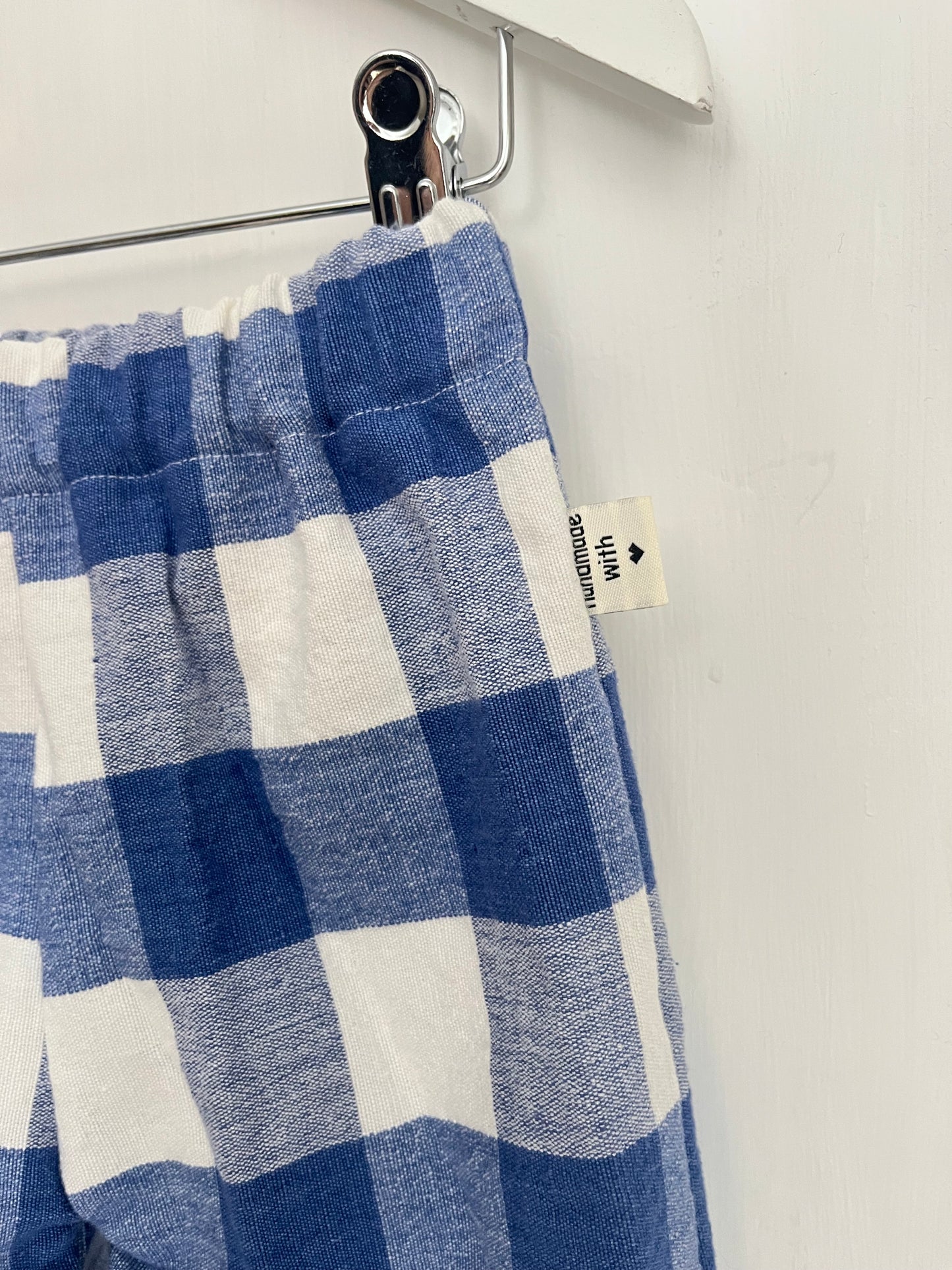 Blue checkered ruffles