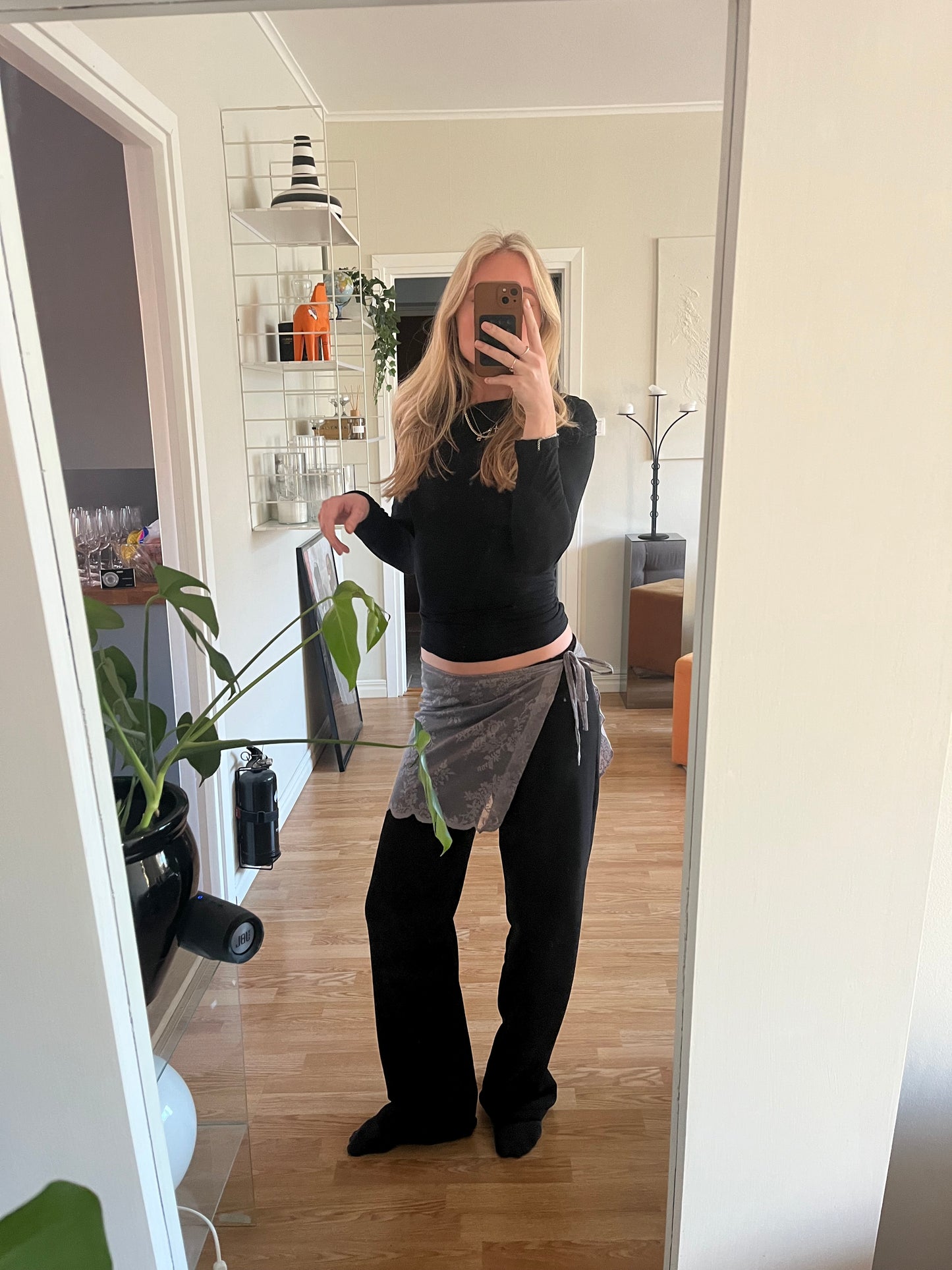 Grey lace mini