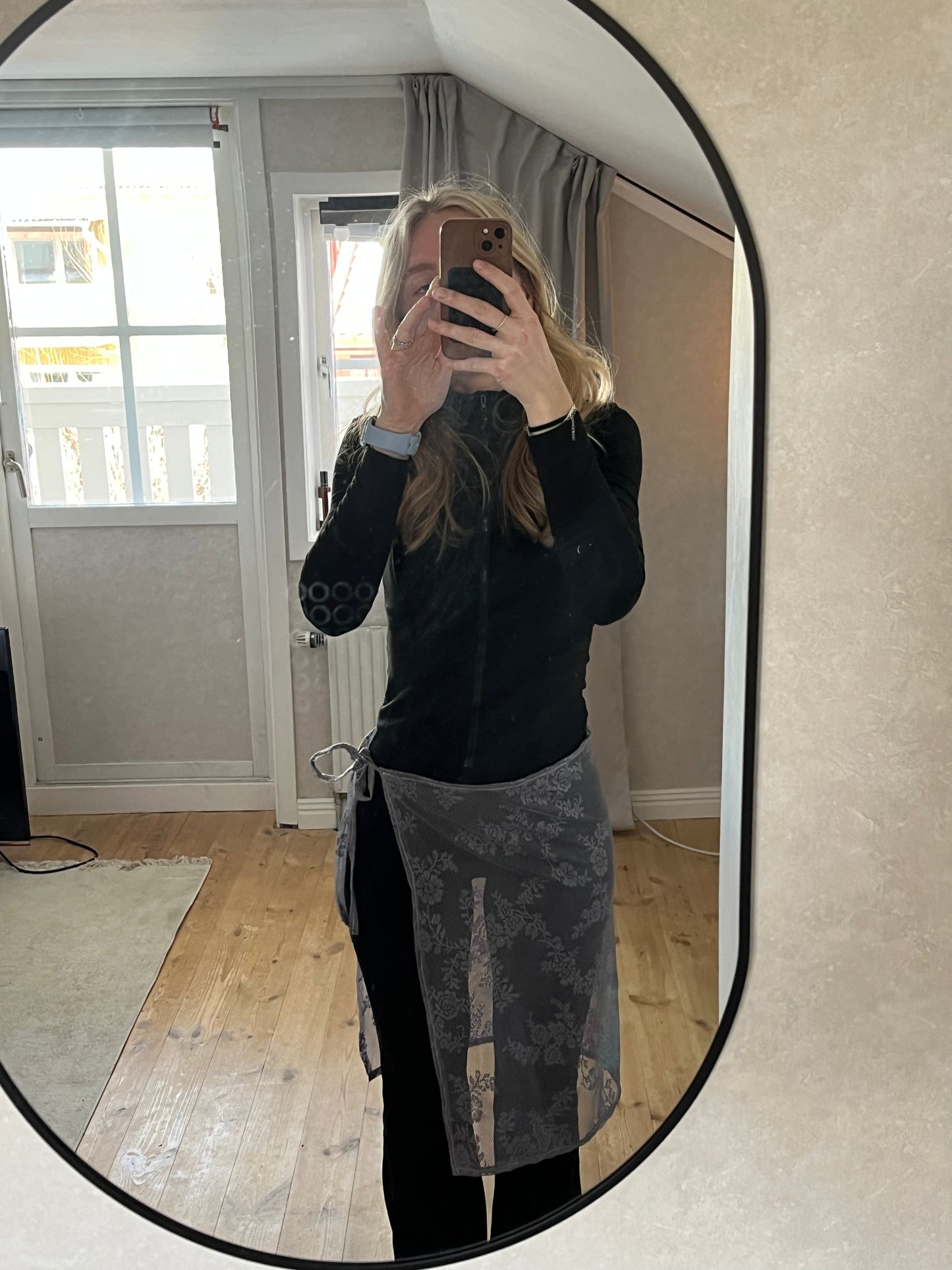 Grey midi lace