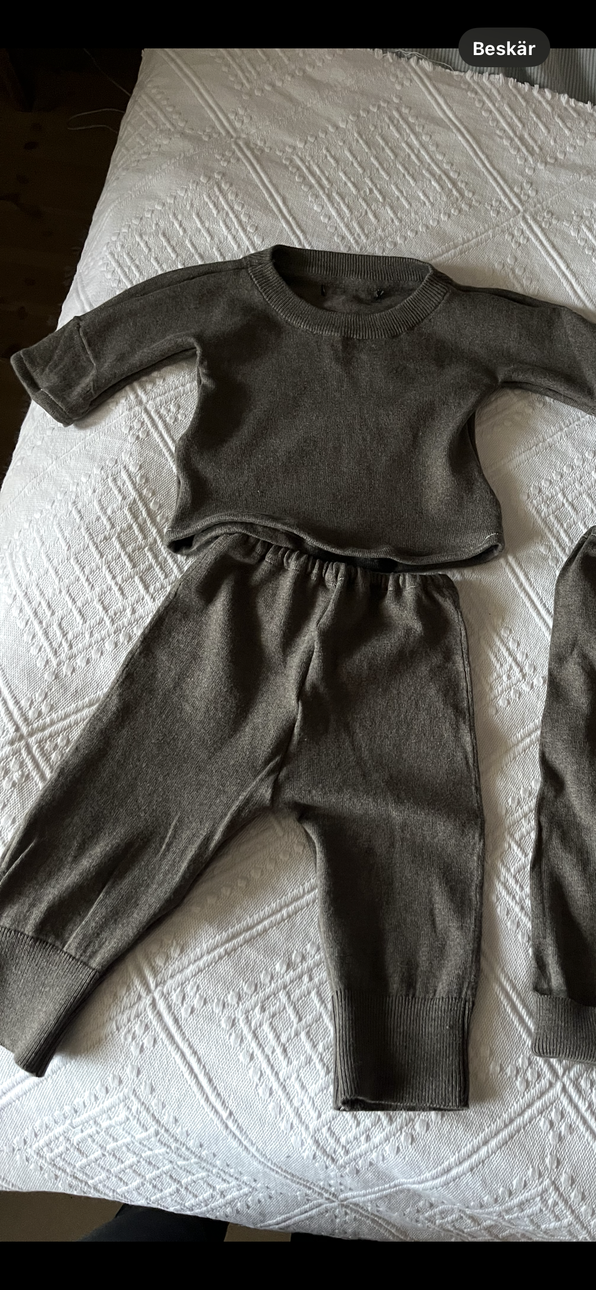 Brown knitted set