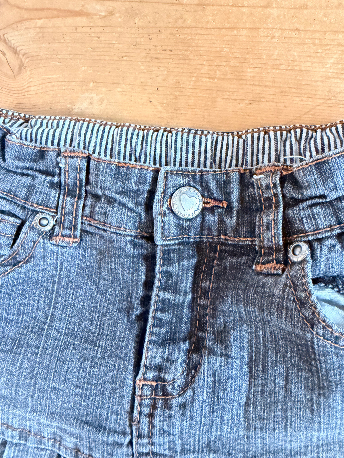 Peplum jeansskirt