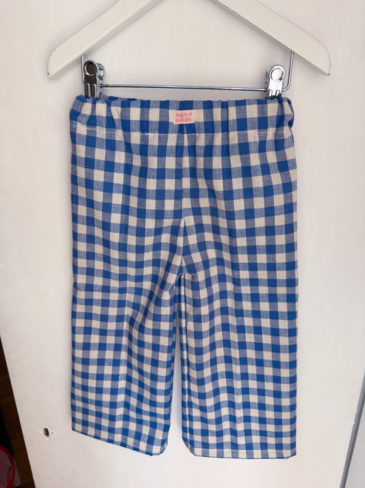 Blue check pants