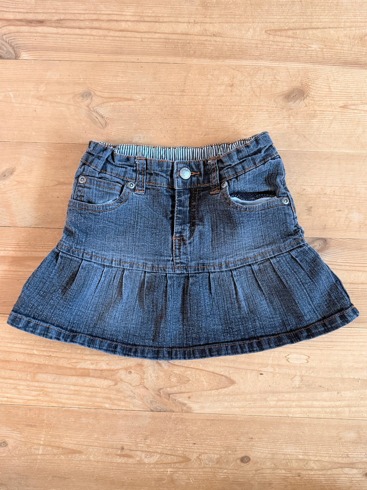 Peplum jeansskirt