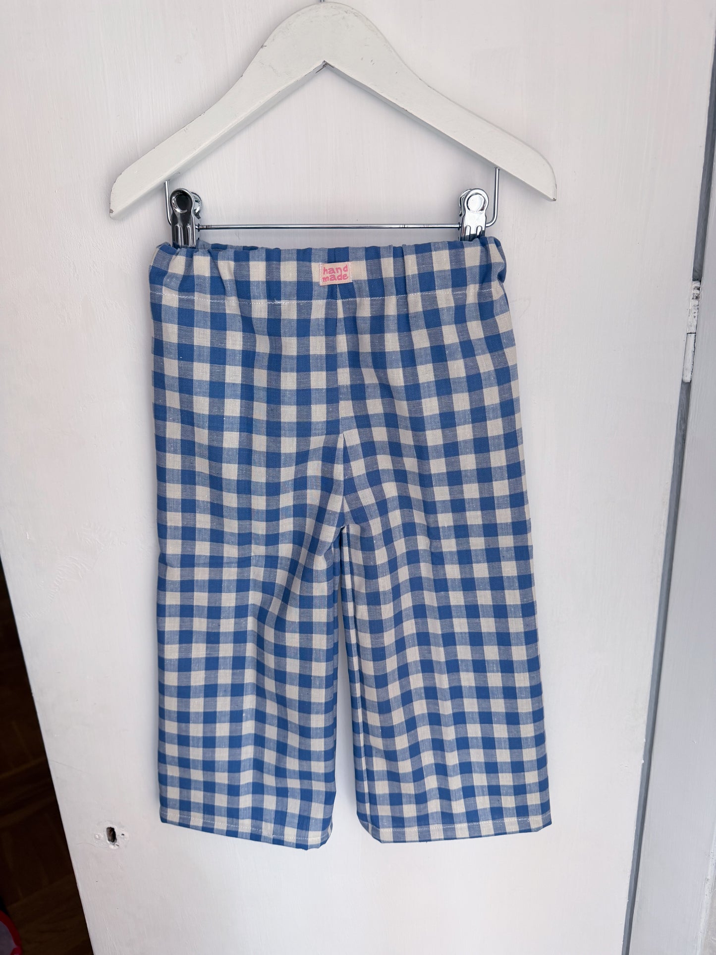 Blue check pants