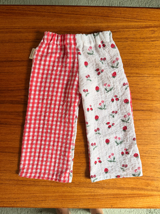 Red check floral