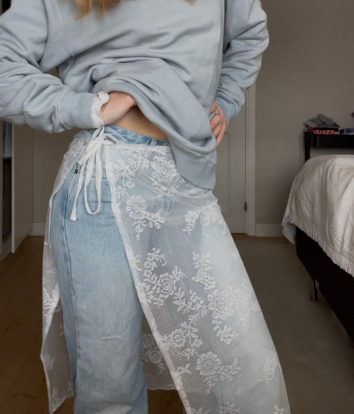 White midi lace