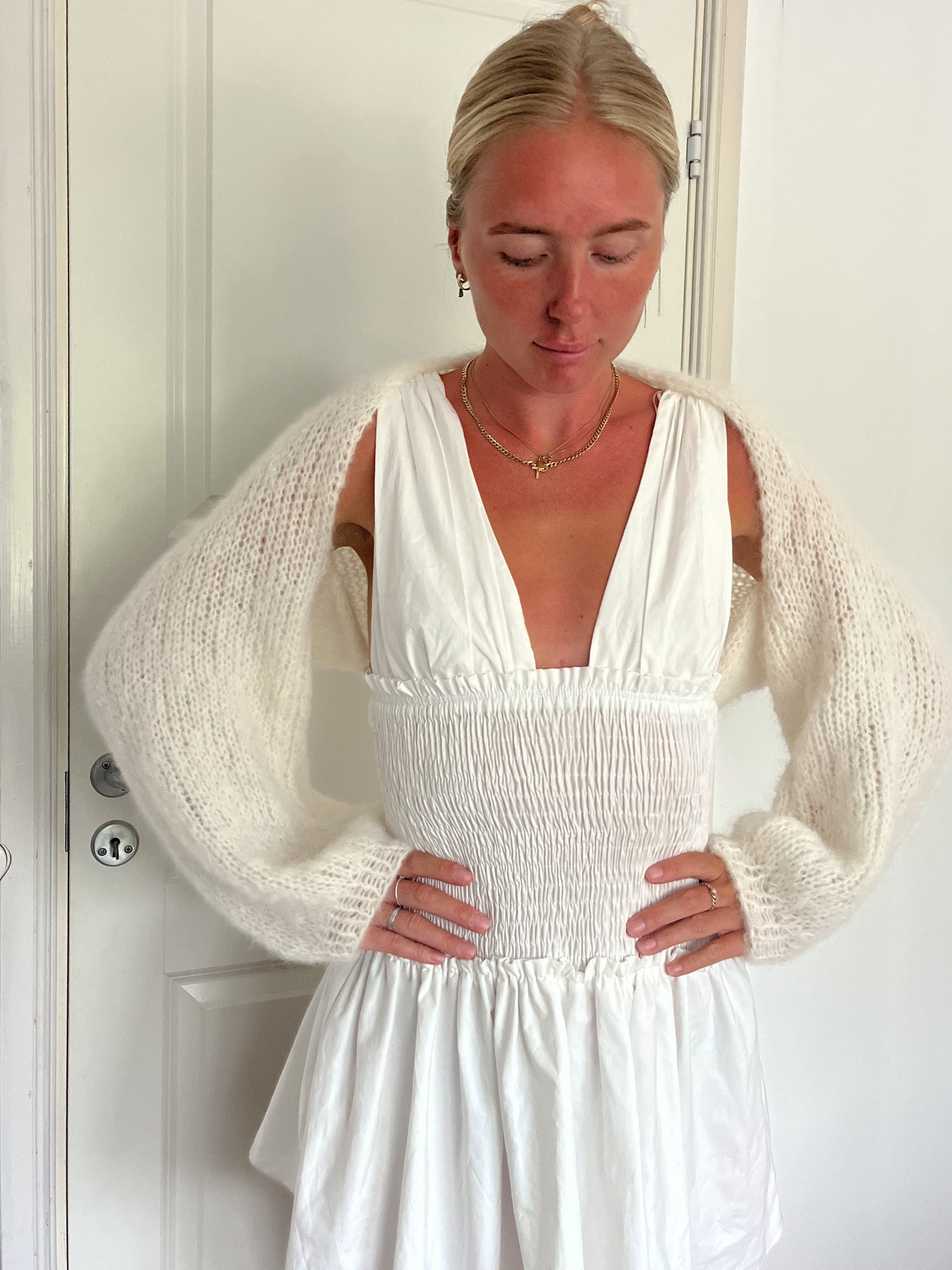 Bone white bolero