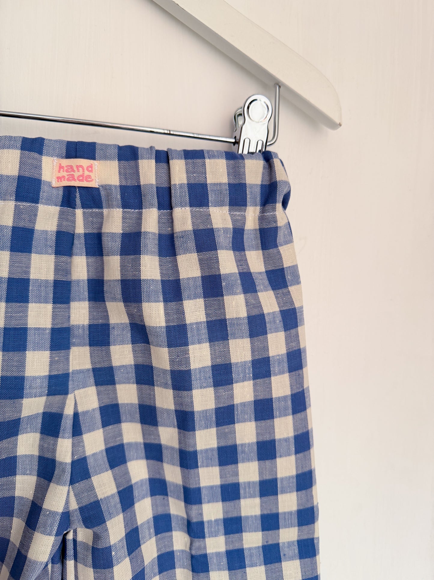 Blue check pants