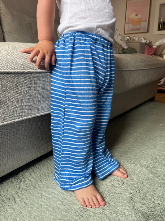 Blue knitted