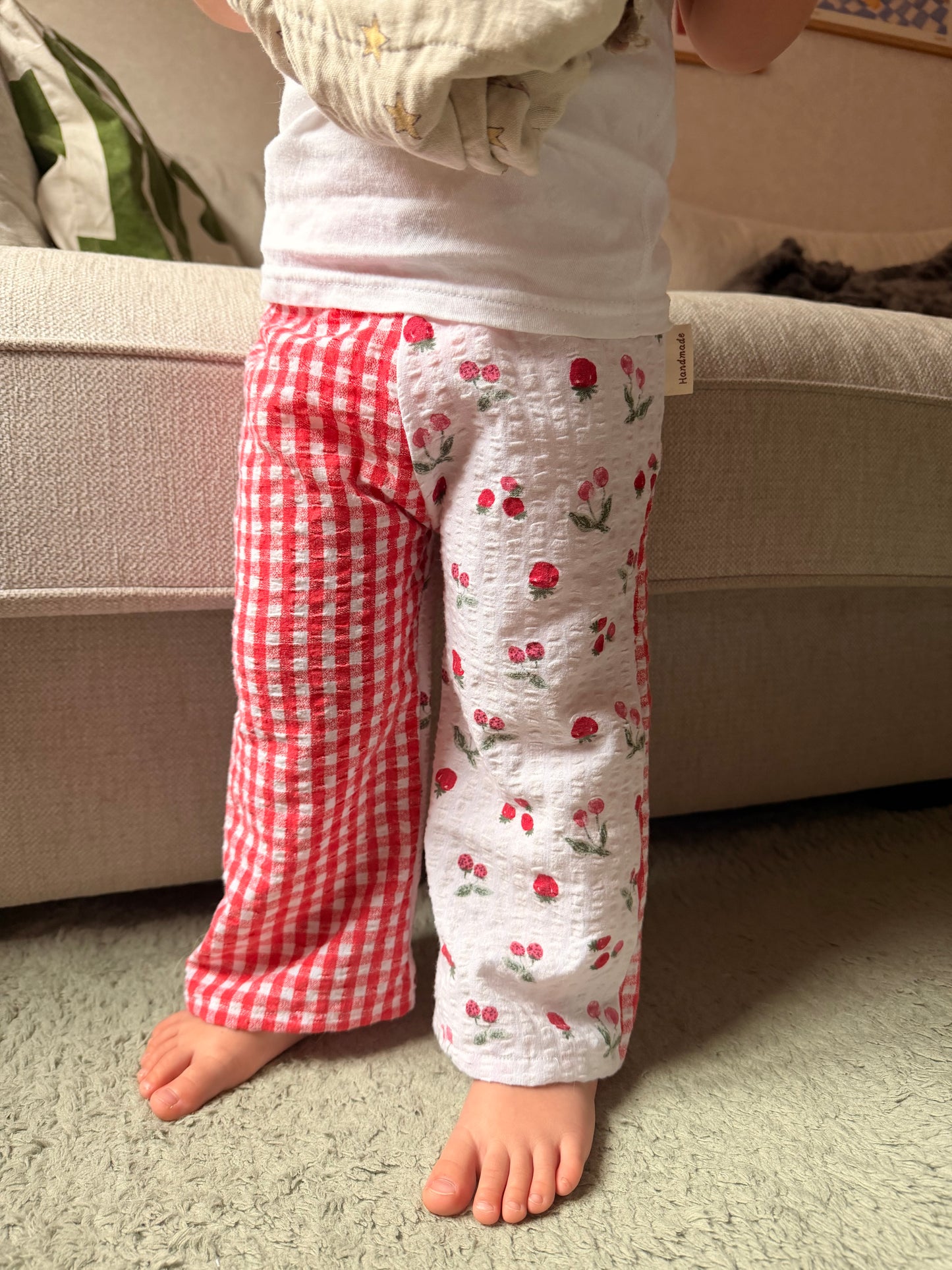 Red check floral